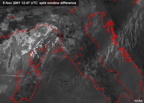 zoom of sw ir (1.6 micrometers) image over Italy.