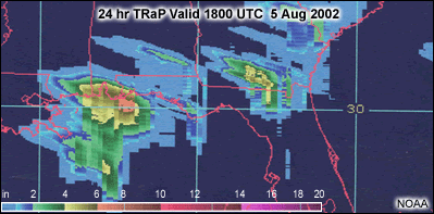 24-hour TRaP product for Hurricane Bertha