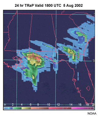 24-hour TRaP product for Hurricane Bertha