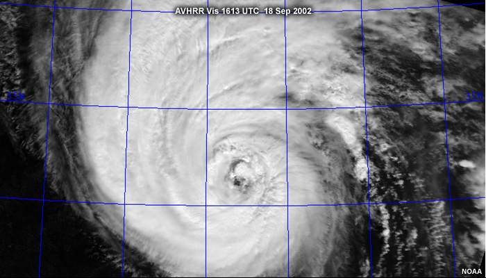 AVHRR visible image of Hurricane Isabel