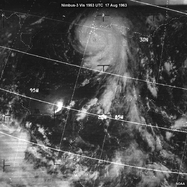 Nimbus 3 image of Hurricane Camille