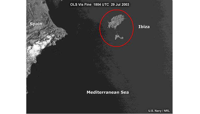 AVHRR IR win image off Spain
