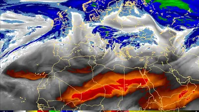 Thumbnail of the current imagery for the Europe. Link goes to Europe & Africa domain.