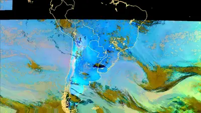Thumbnail of the current imagery for the South America. Link goes to South America domain.